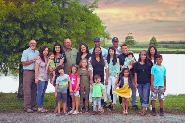 Daniel Edgar with his family