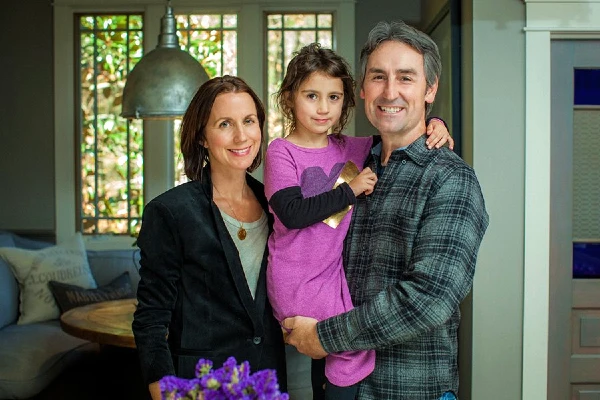 Mike Wolfe with his ex-wife Jodi Faeth and daughter Charlie Faeth Wolfe.