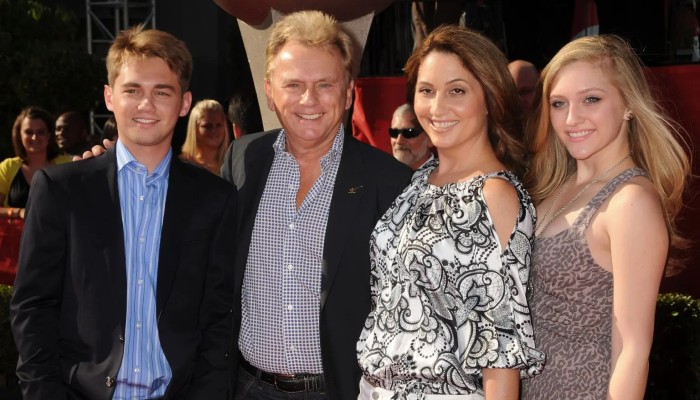 Pat Sajak with his wife Lesly Brown and children